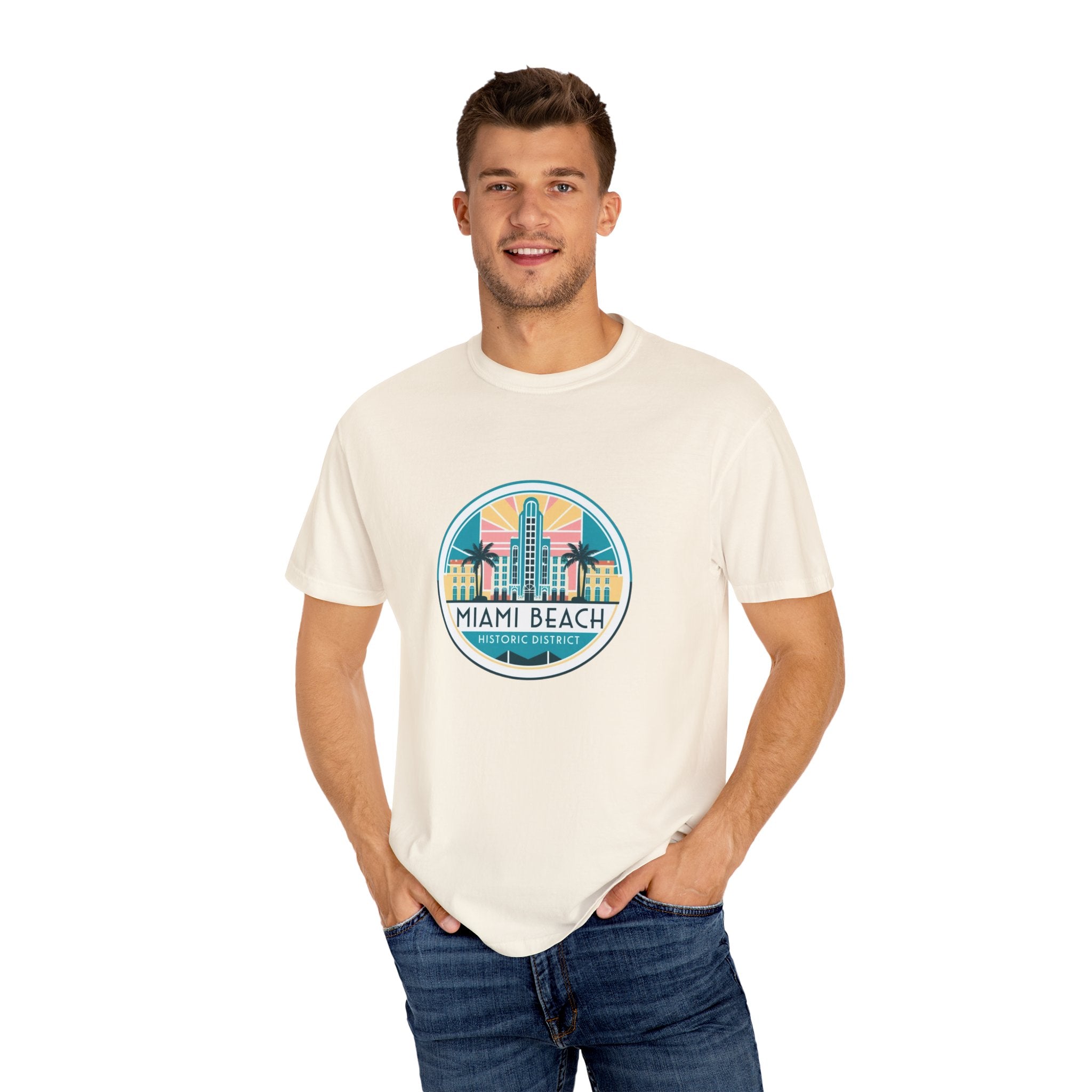 Sailing Religion Miami Beach vibe collection Unisex Garment-Dyed T-shirt