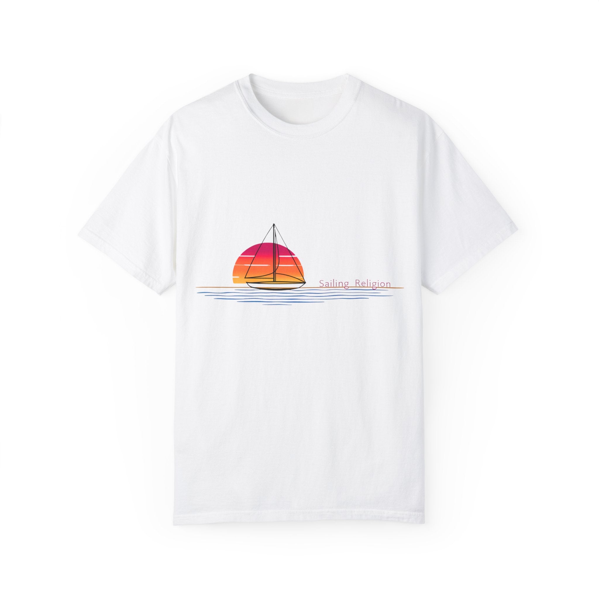 Sailing Religion single line designs Unisex T-shirt