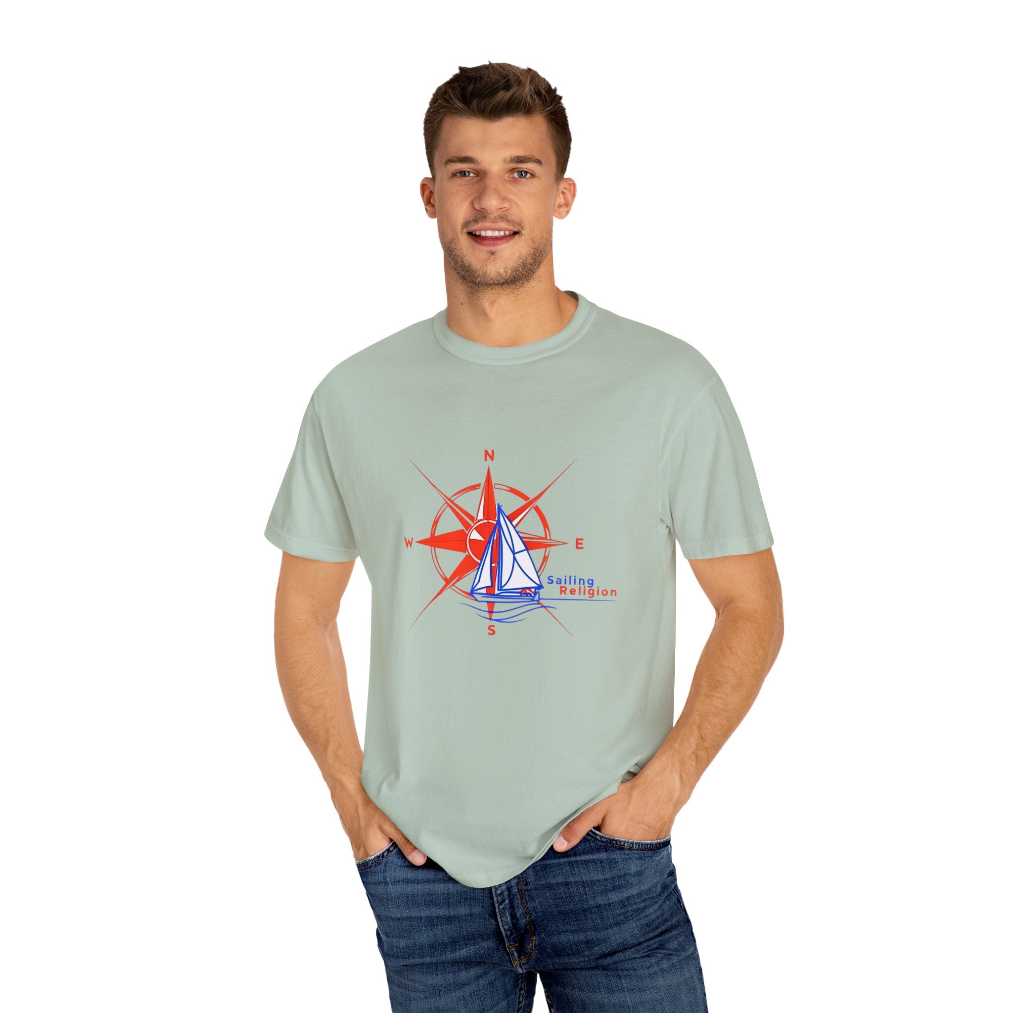Sailing Religion single line designs Unisex T-shirt