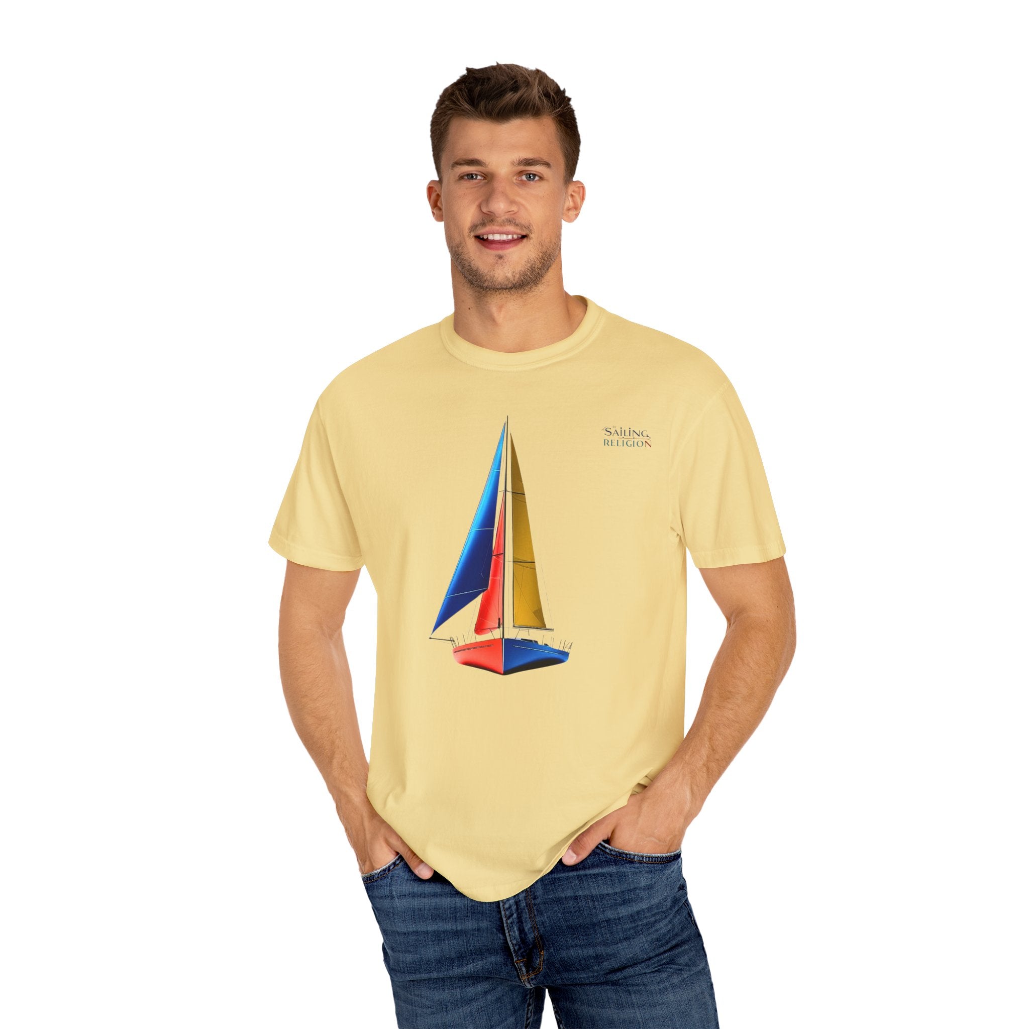 Sailing Religion single line designs Unisex T-shirt