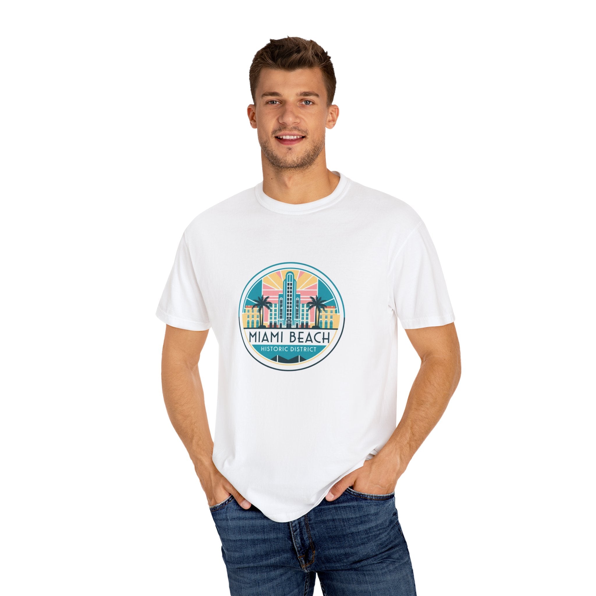 Sailing Religion Miami Beach vibe collection Unisex Garment-Dyed T-shirt