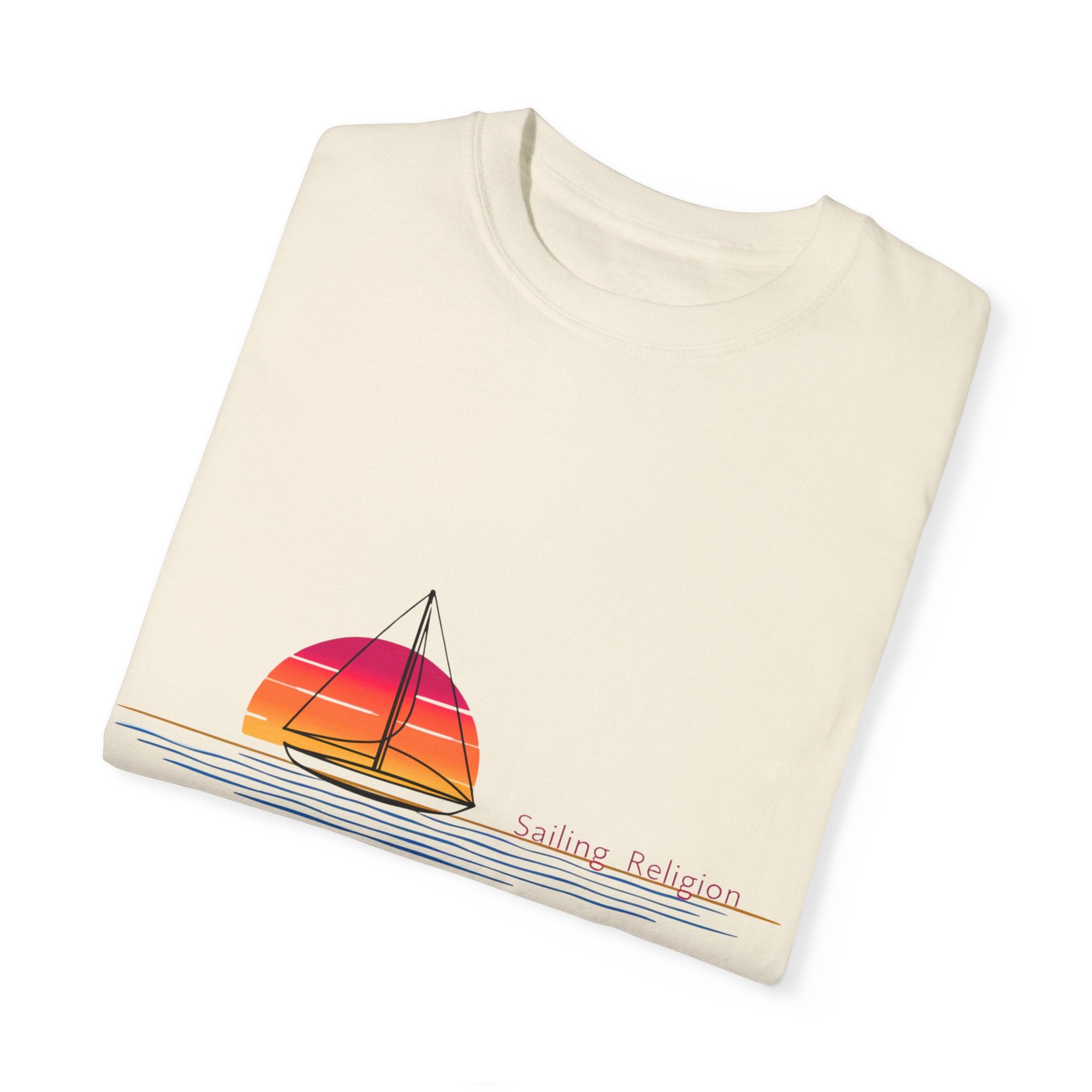 Sailing Religion single line designs Unisex T-shirt
