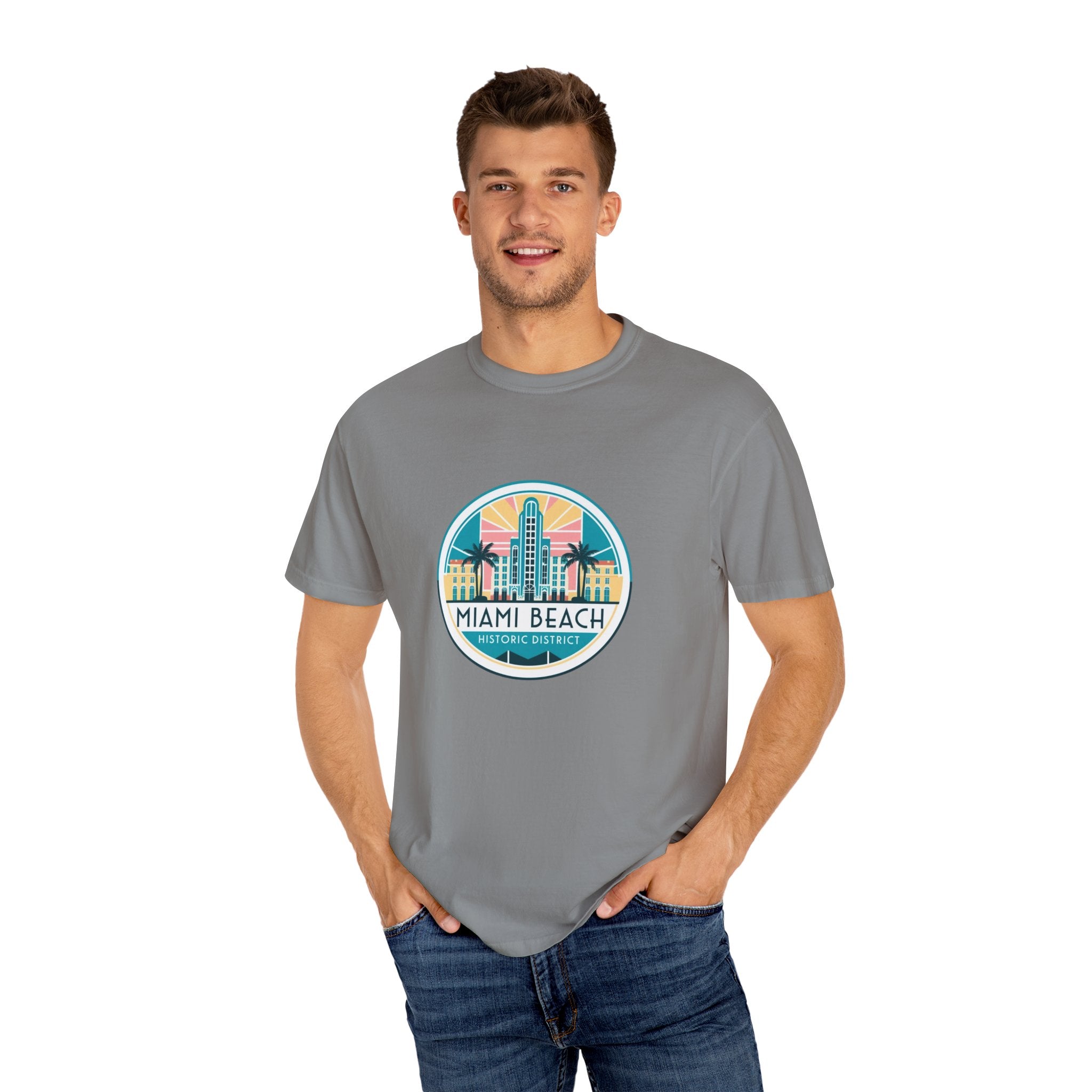 Sailing Religion Miami Beach vibe collection Unisex Garment-Dyed T-shirt