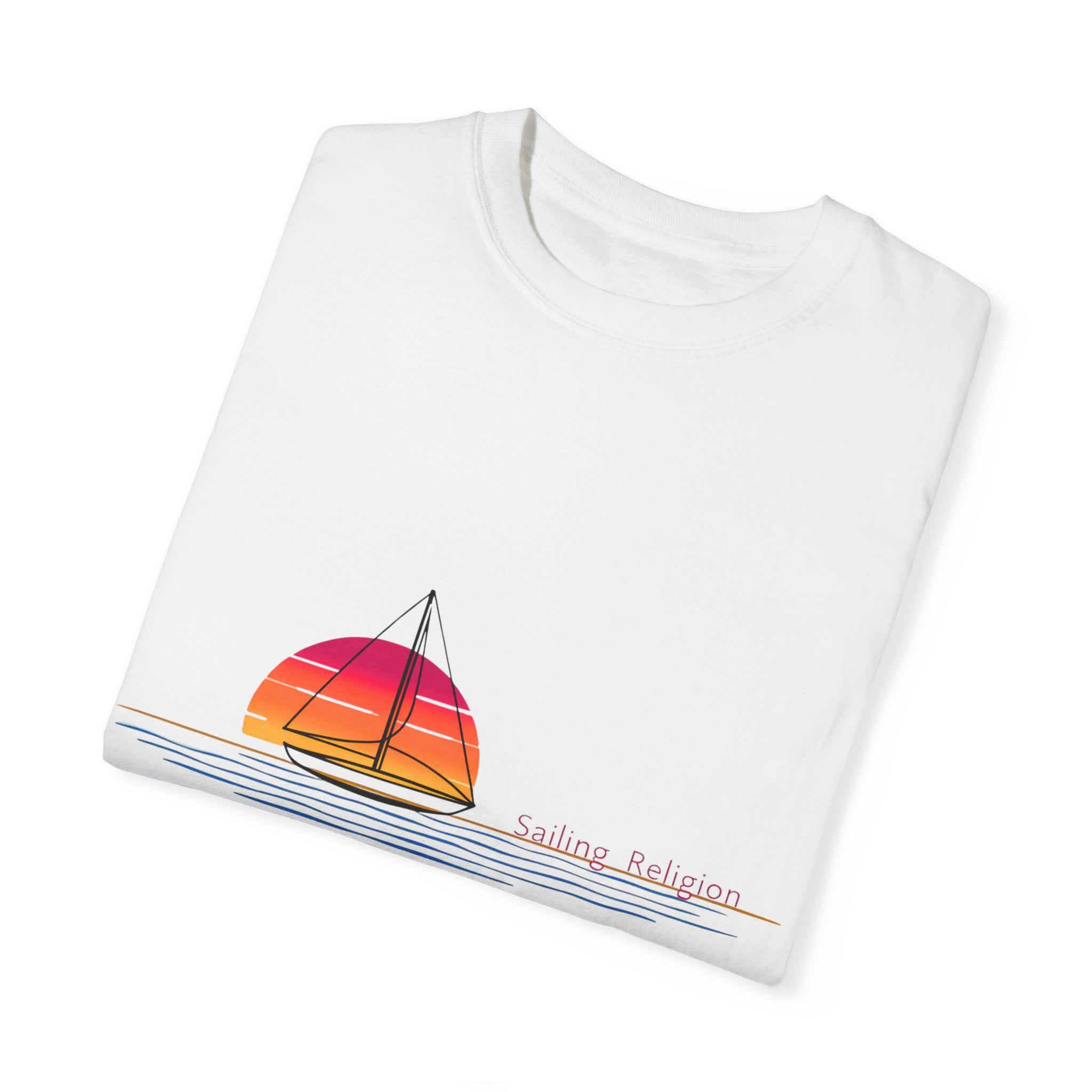 Sailing Religion single line designs Unisex T-shirt