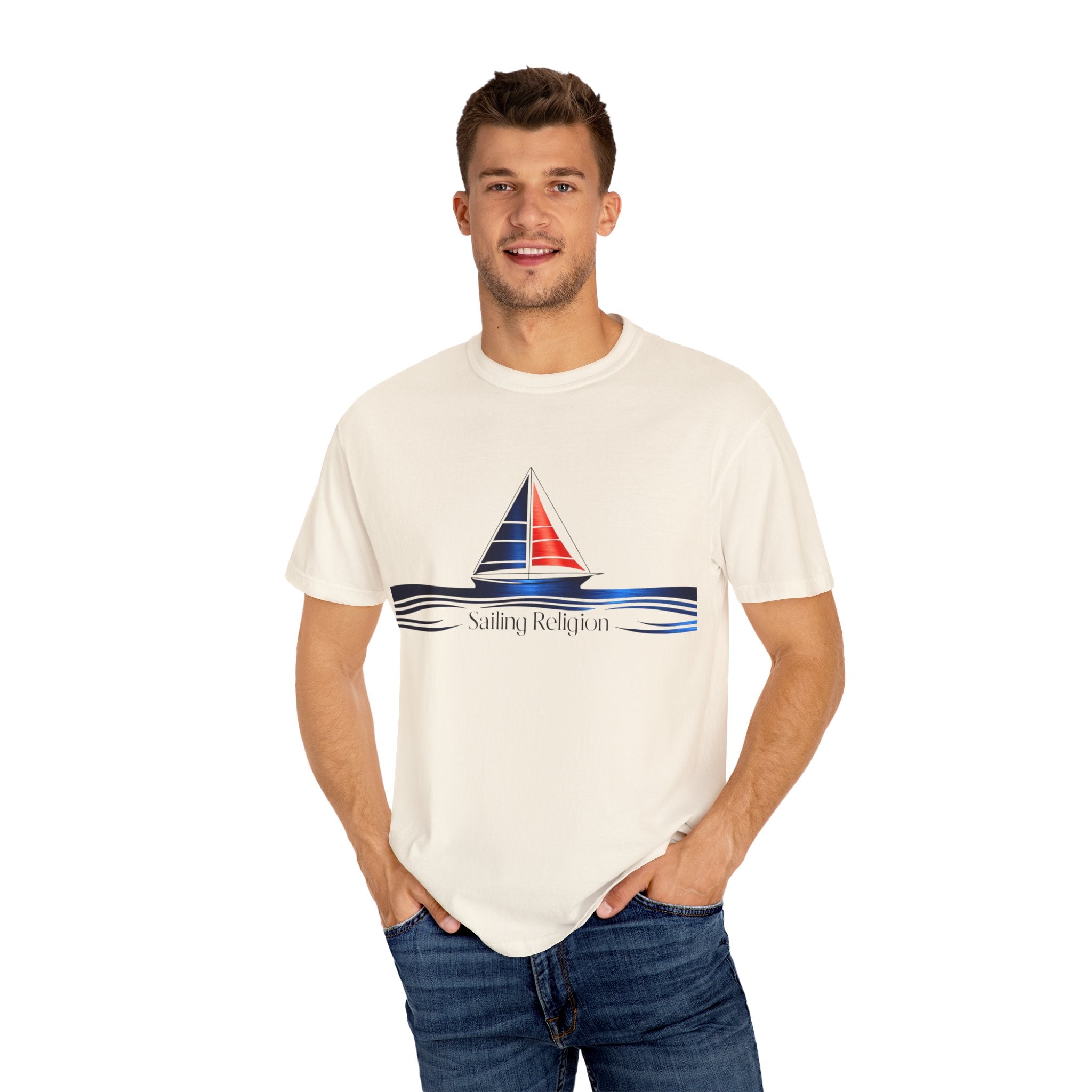 Sailing Religion single line designs T-shirt