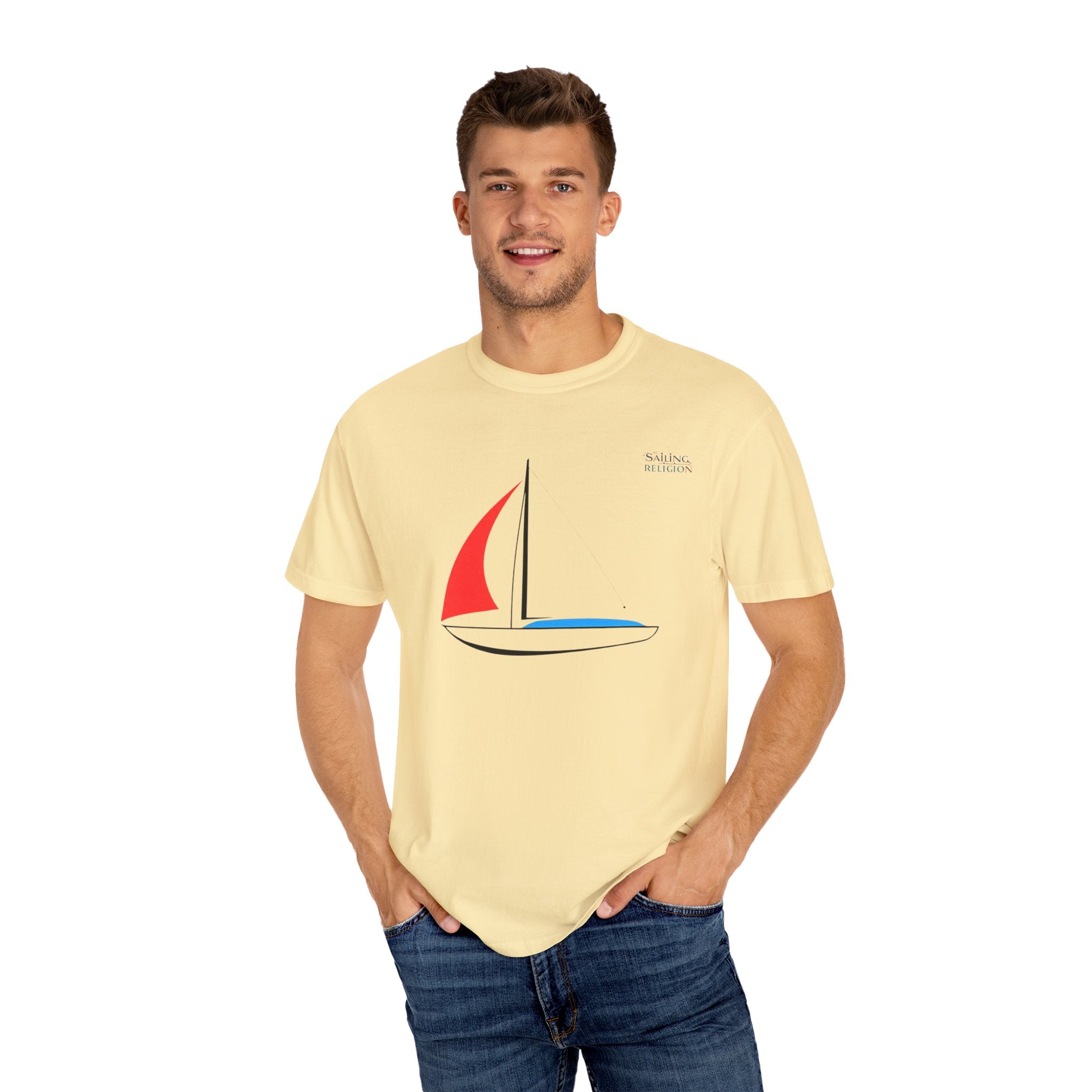 Sailing Religion single line designs Unisex T-shirt