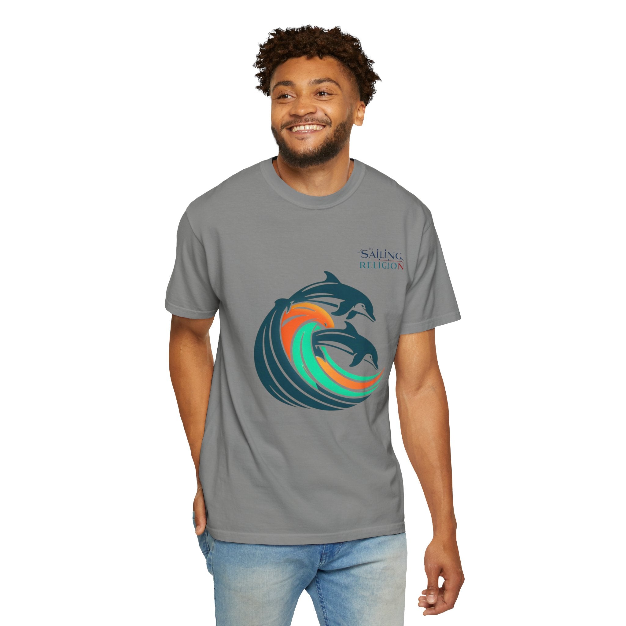 Sailing Religion Dolphins Unisex Garment-Dyed T-shirt