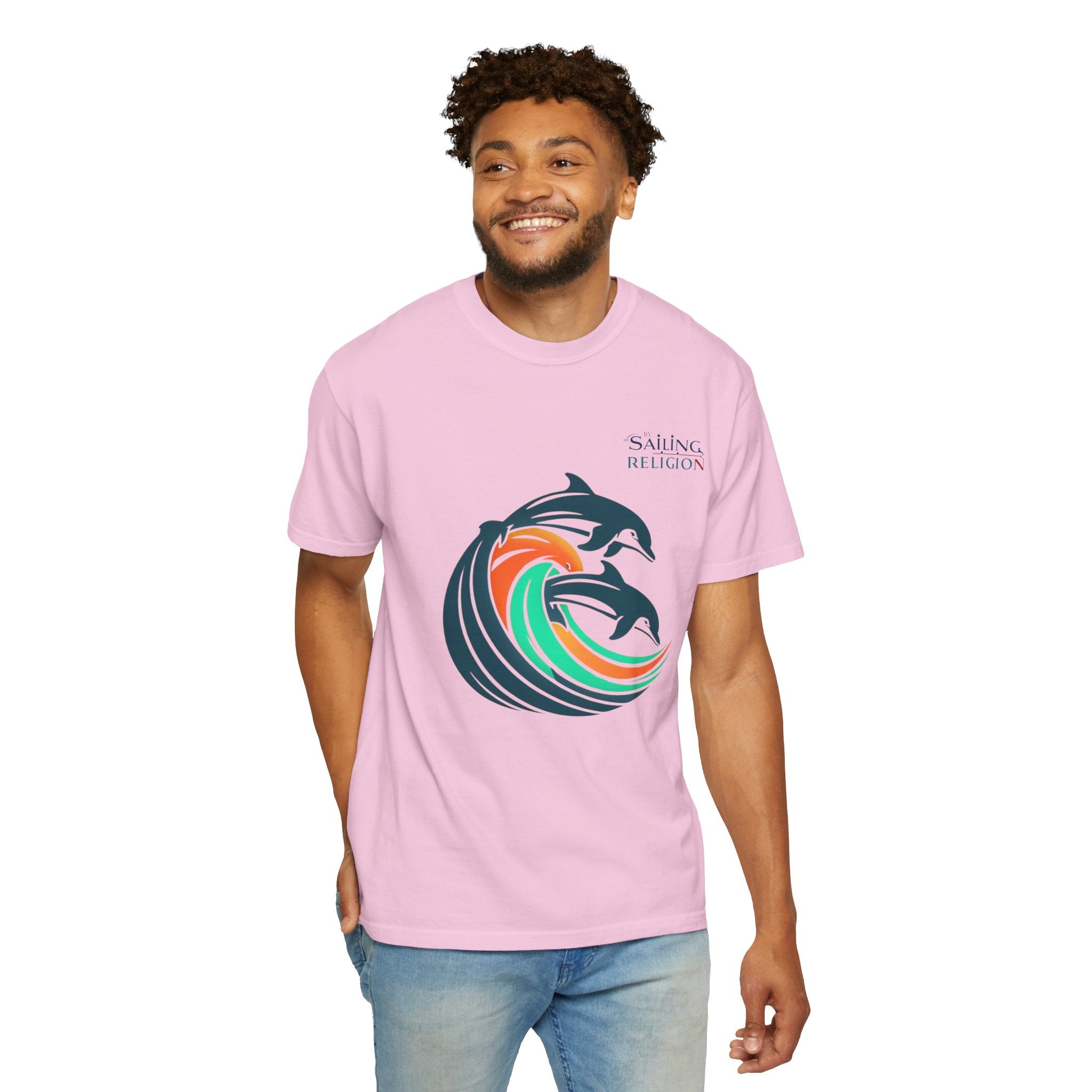 Sailing Religion Dolphins Unisex Garment-Dyed T-shirt