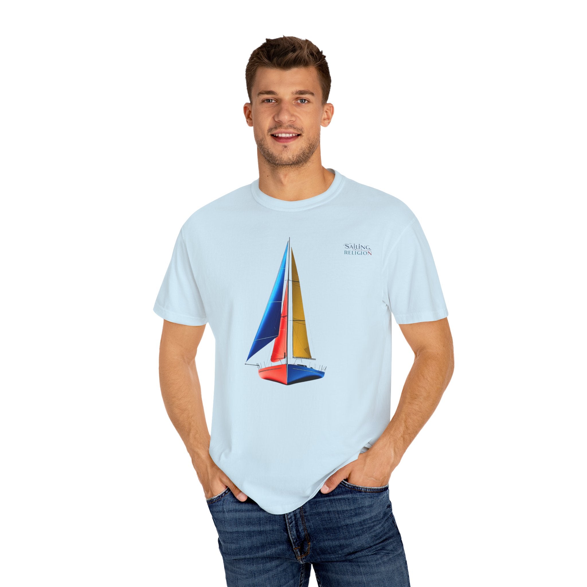 Sailing Religion single line designs Unisex T-shirt