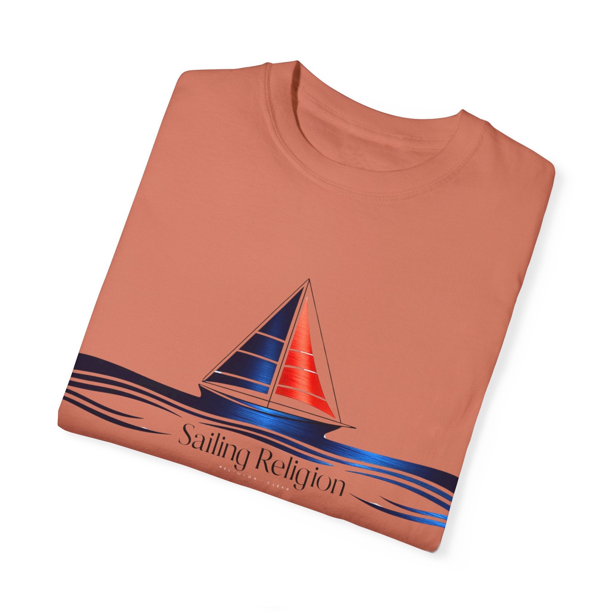 Sailing Religion single line designs T-shirt