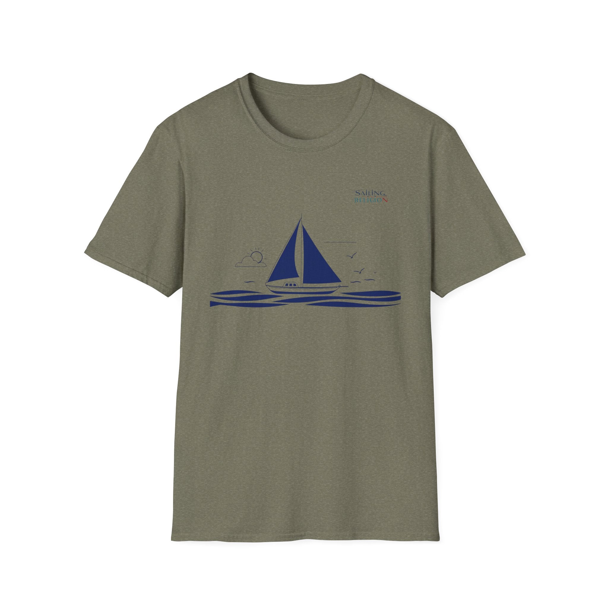 Sailing Religion single line design collection Unisex Softstyle T-Shirt