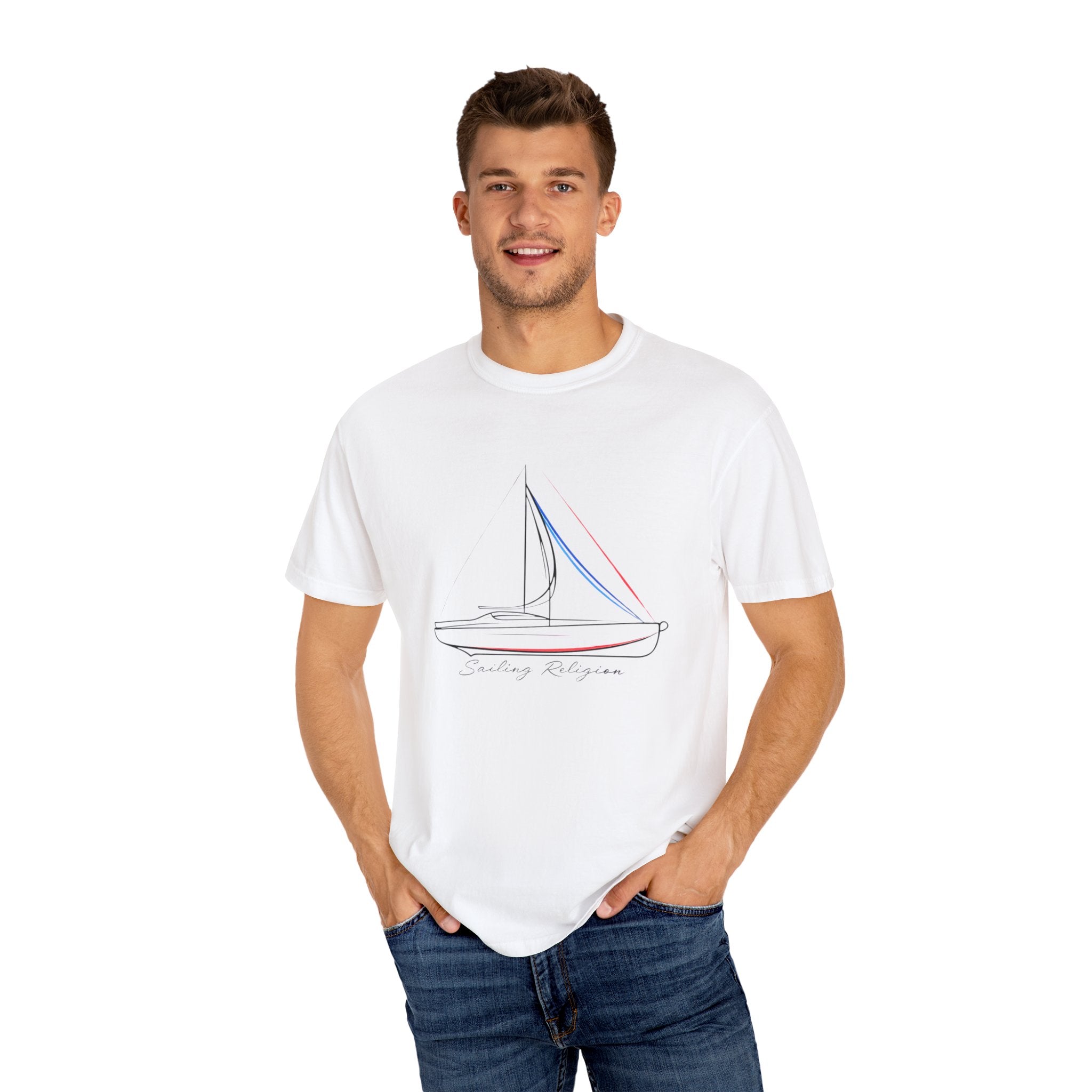 Sailing Religion single line designs collection Unisex T-shirt