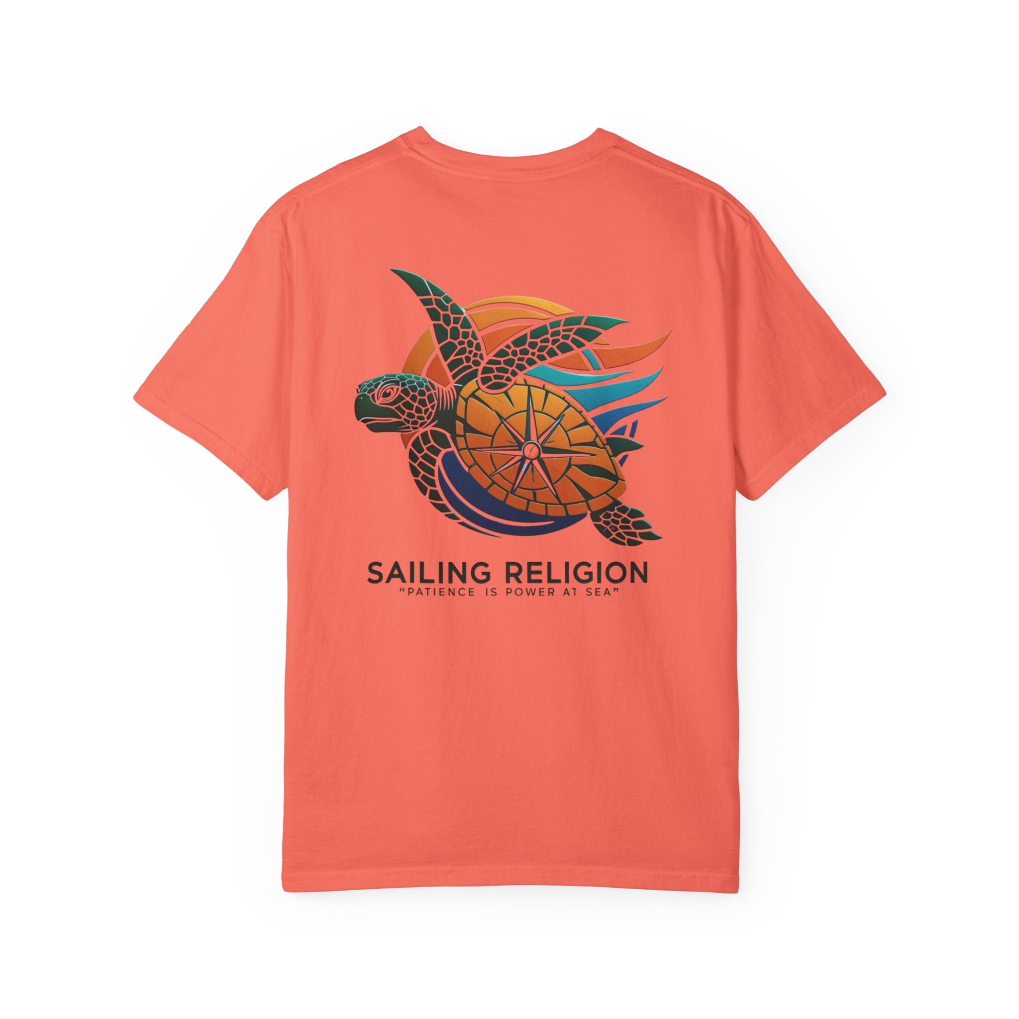Sailing Religion Turtle DesignUnisex Garment-Dyed T-Shirt -