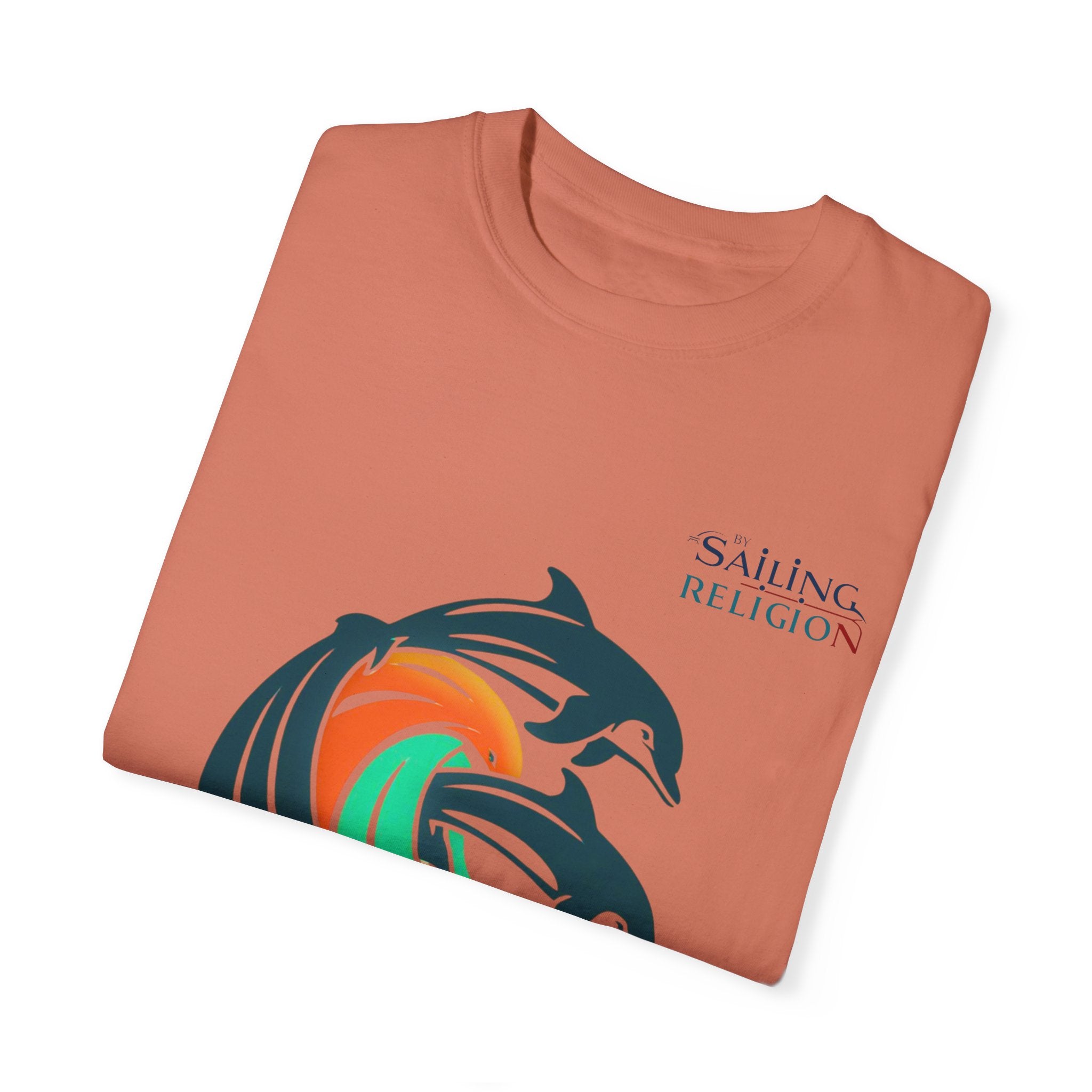 Sailing Religion Dolphins Unisex Garment-Dyed T-shirt