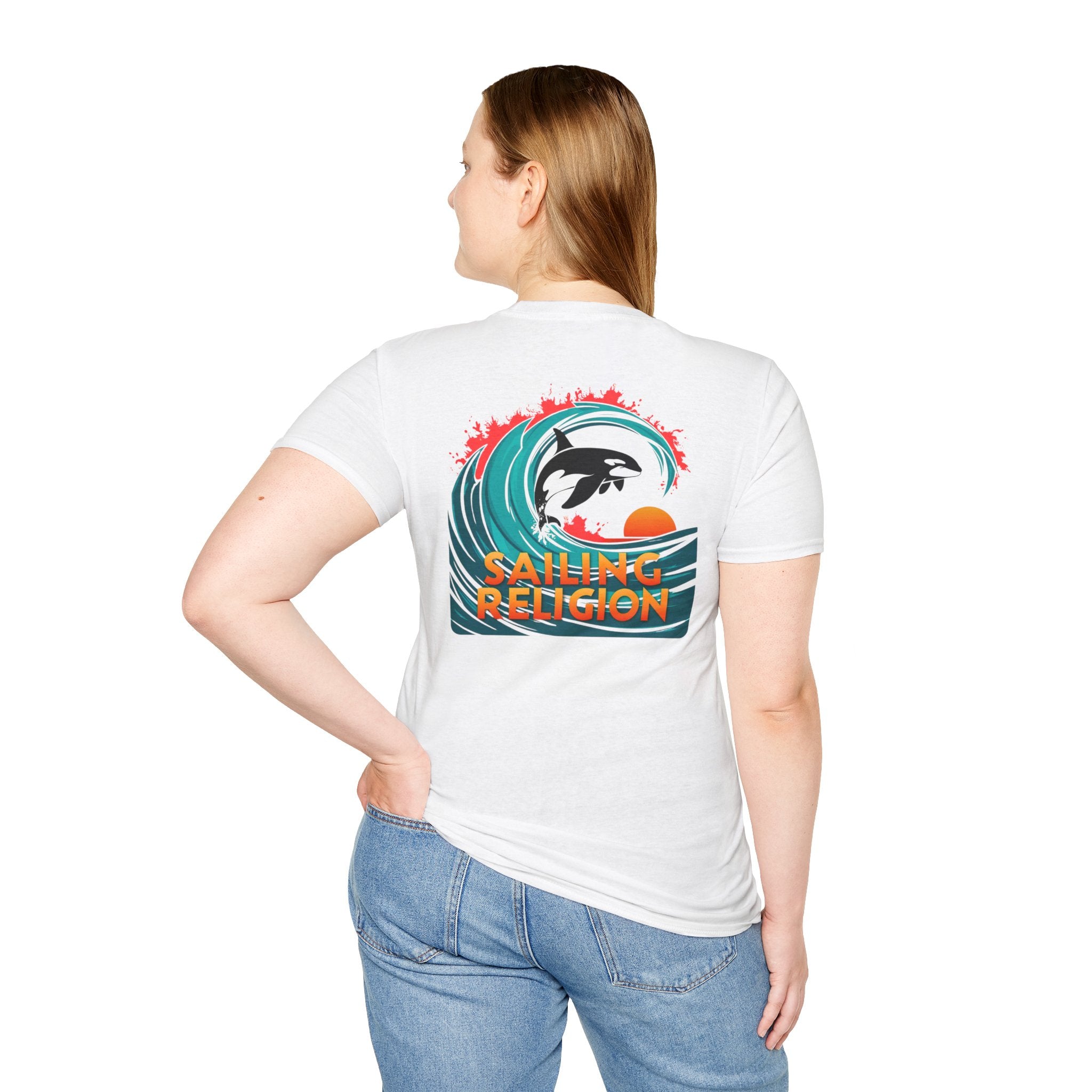 Sailing Religion orca Unisex Softstyle T-Shirt