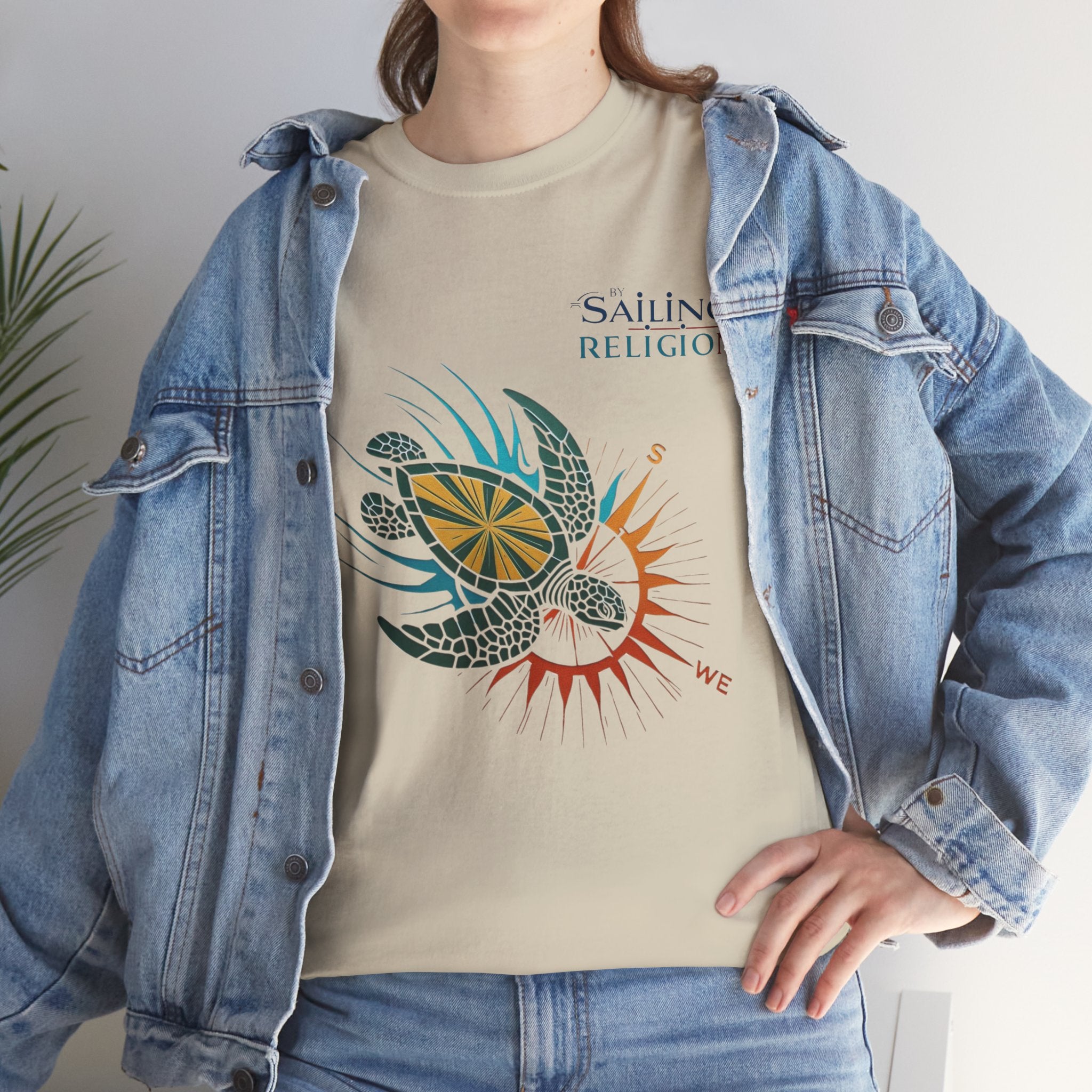 Sailing Religion Turtle Unisex Heavy Cotton Tee