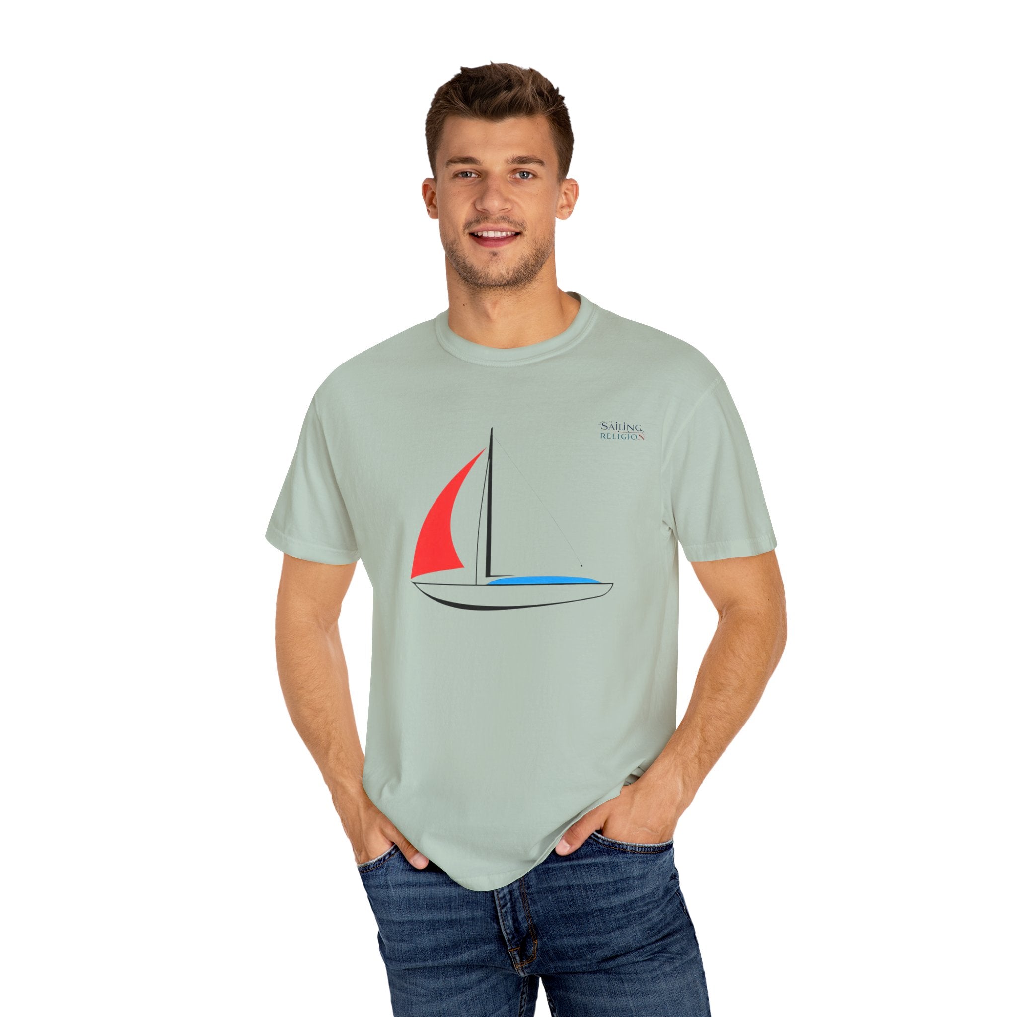 Sailing Religion single line designs Unisex T-shirt