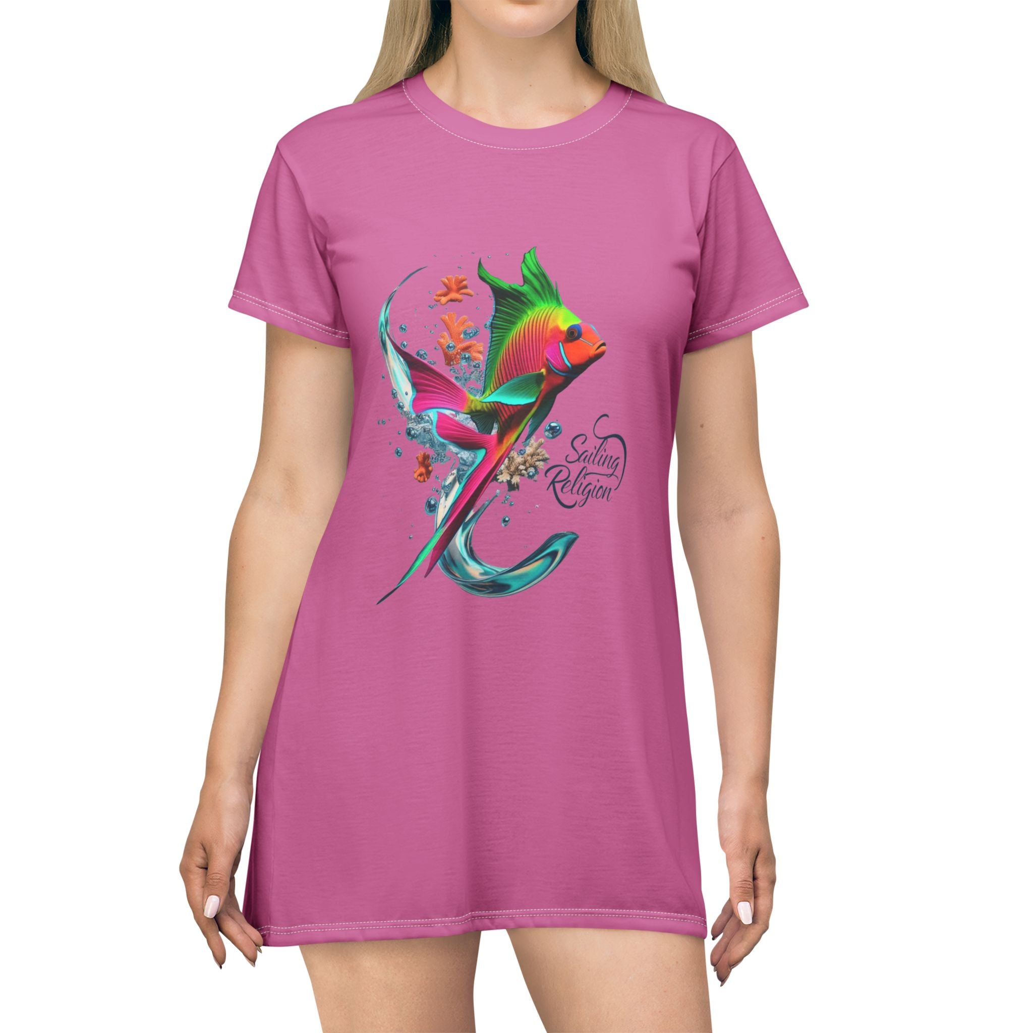 Sailing Religion's vibrant T-Shirt Dress