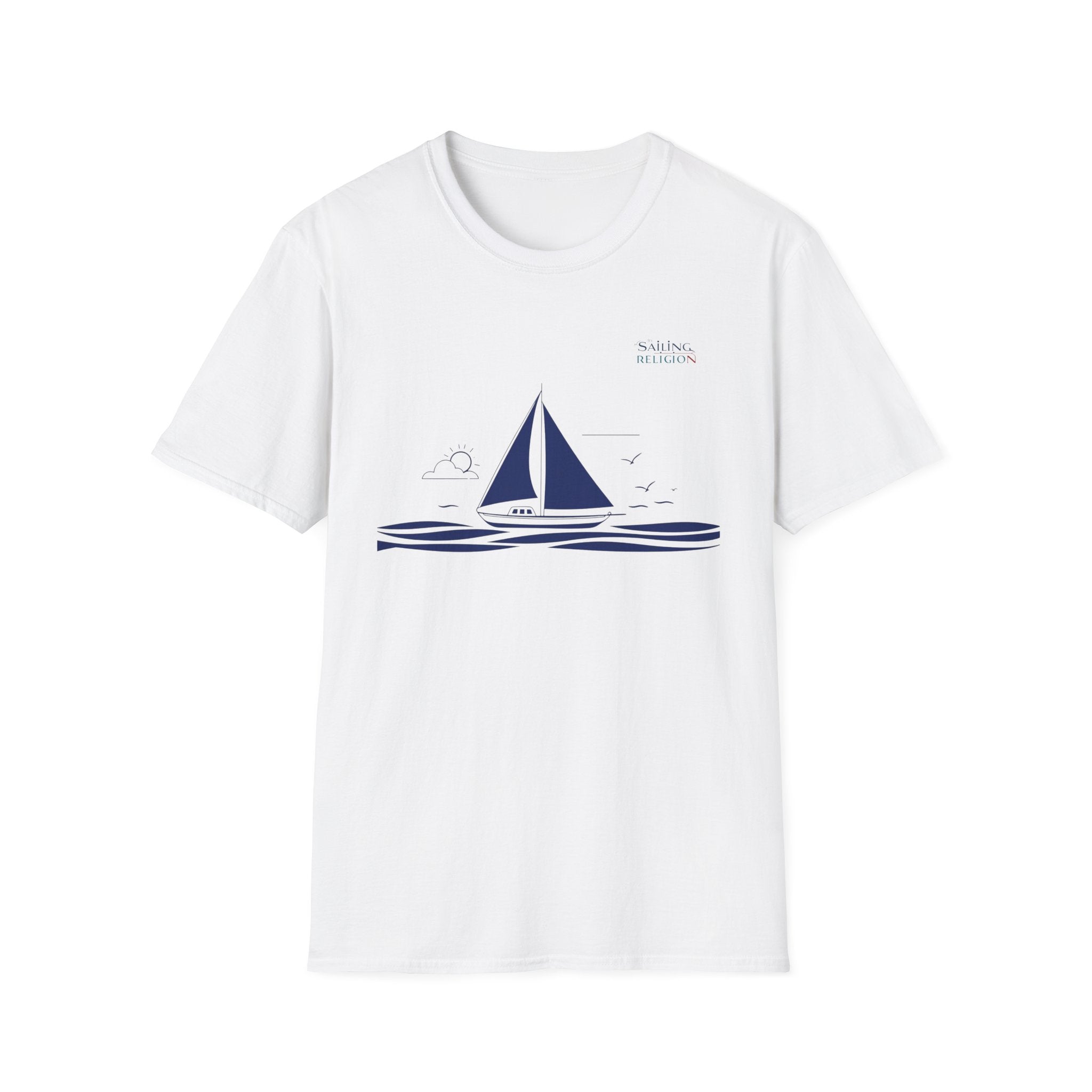 Sailing Religion single line design collection Unisex Softstyle T-Shirt