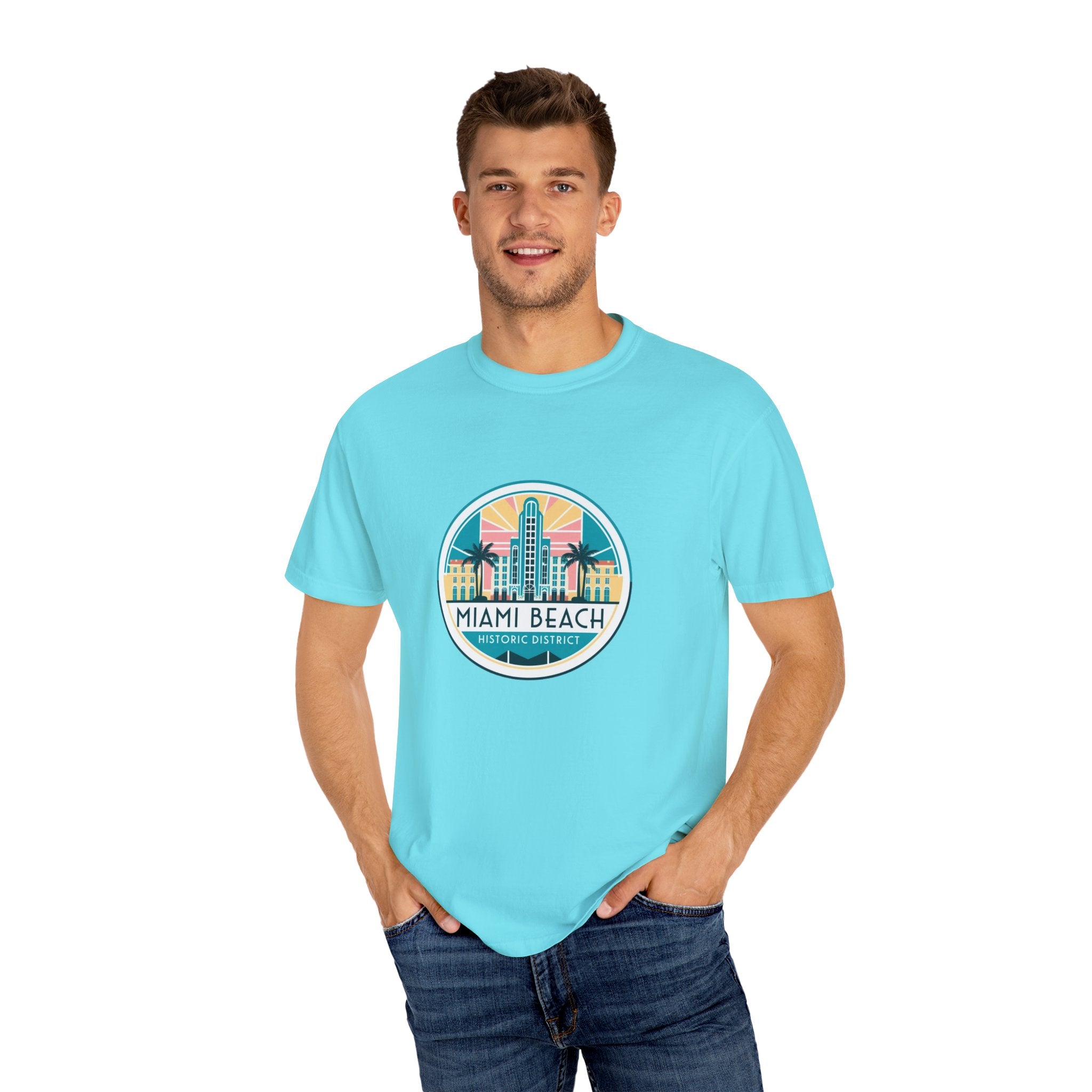 Sailing Religion Miami Beach vibe collection Unisex Garment-Dyed T-shirt