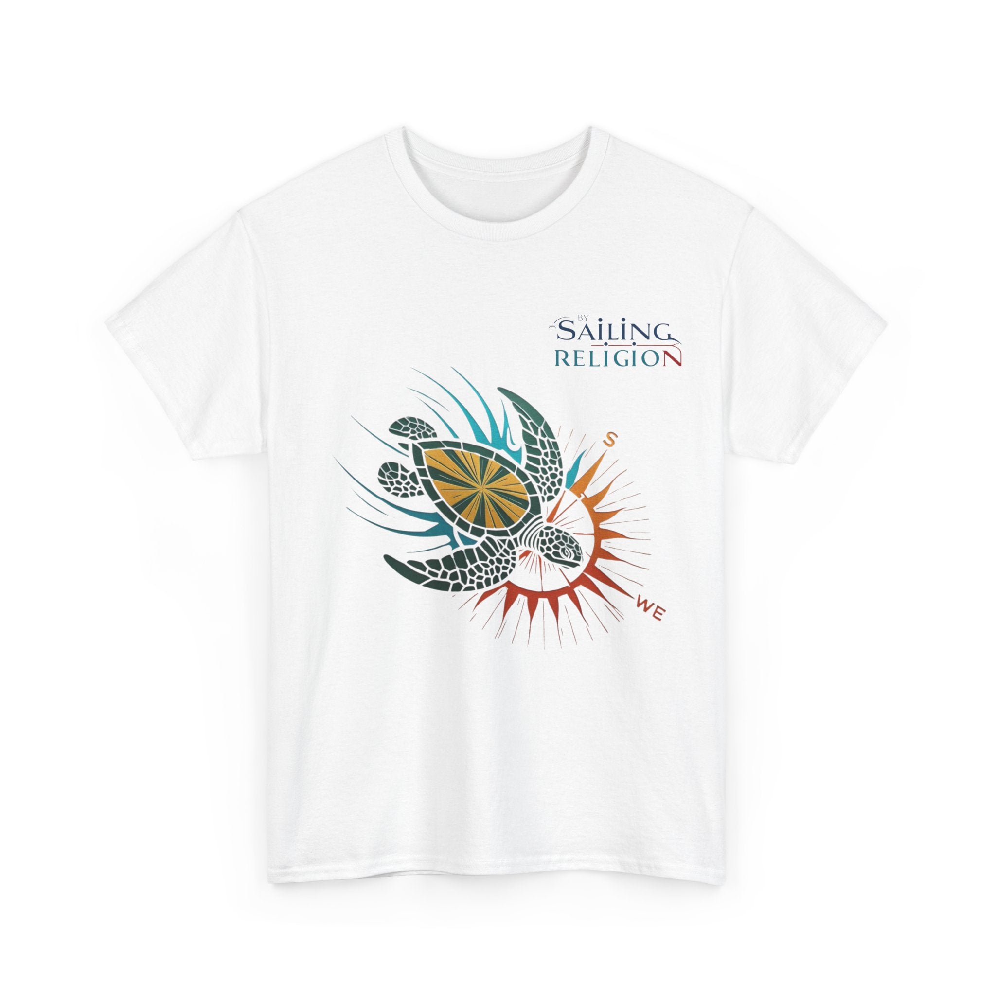 Sailing Religion Turtle  Unisex Heavy Cotton Tee