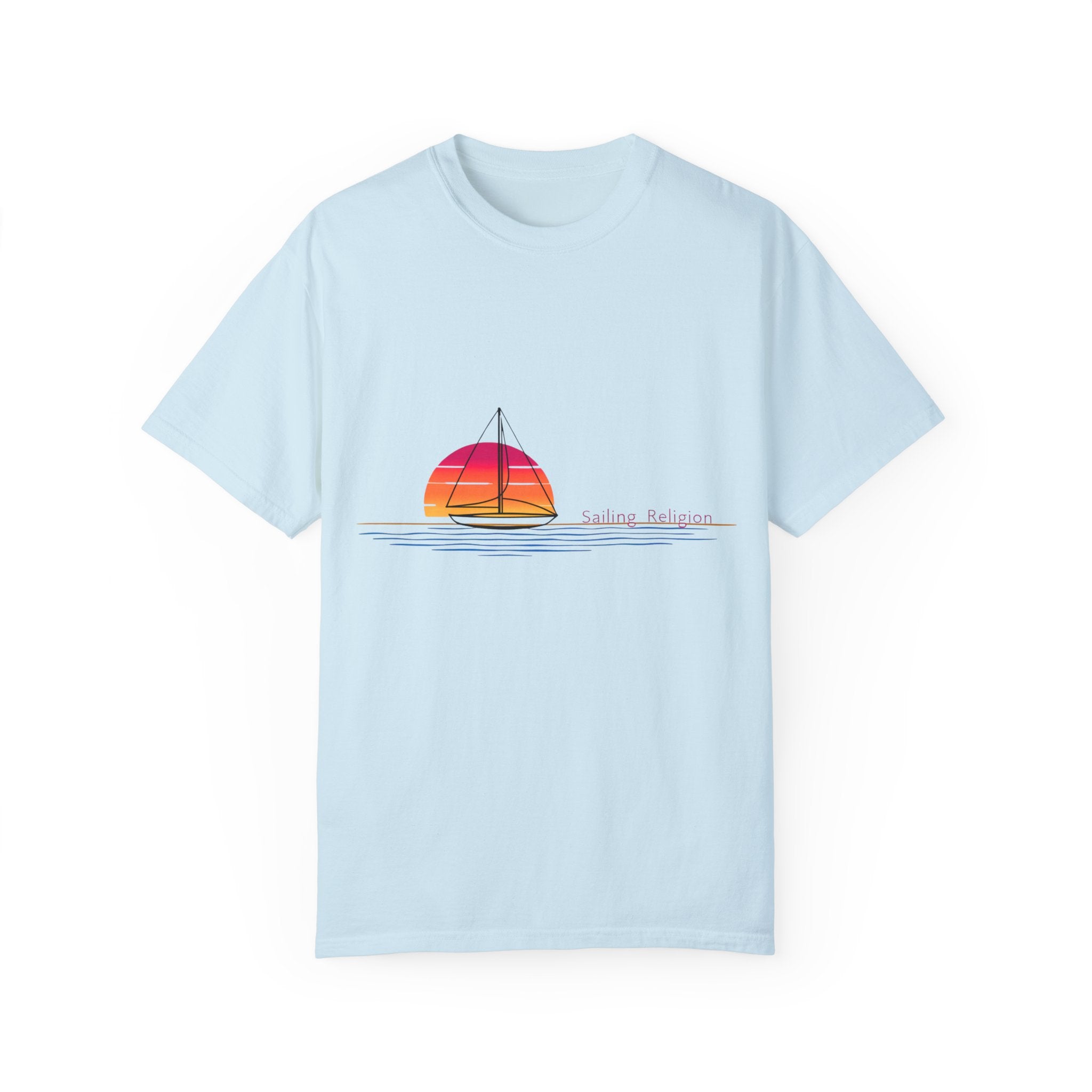 Sailing Religion single line designs Unisex T-shirt