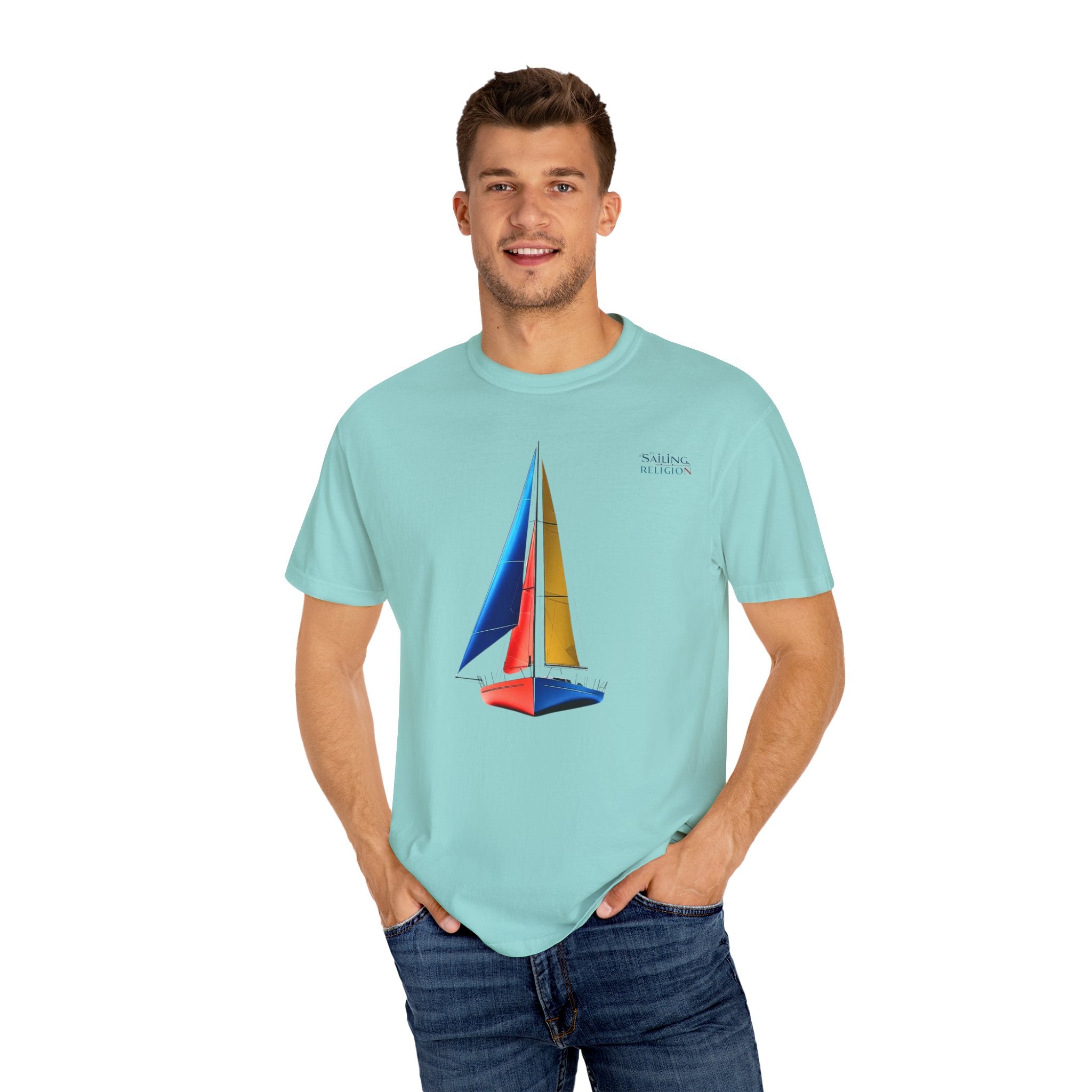 Sailing Religion single line designs Unisex T-shirt