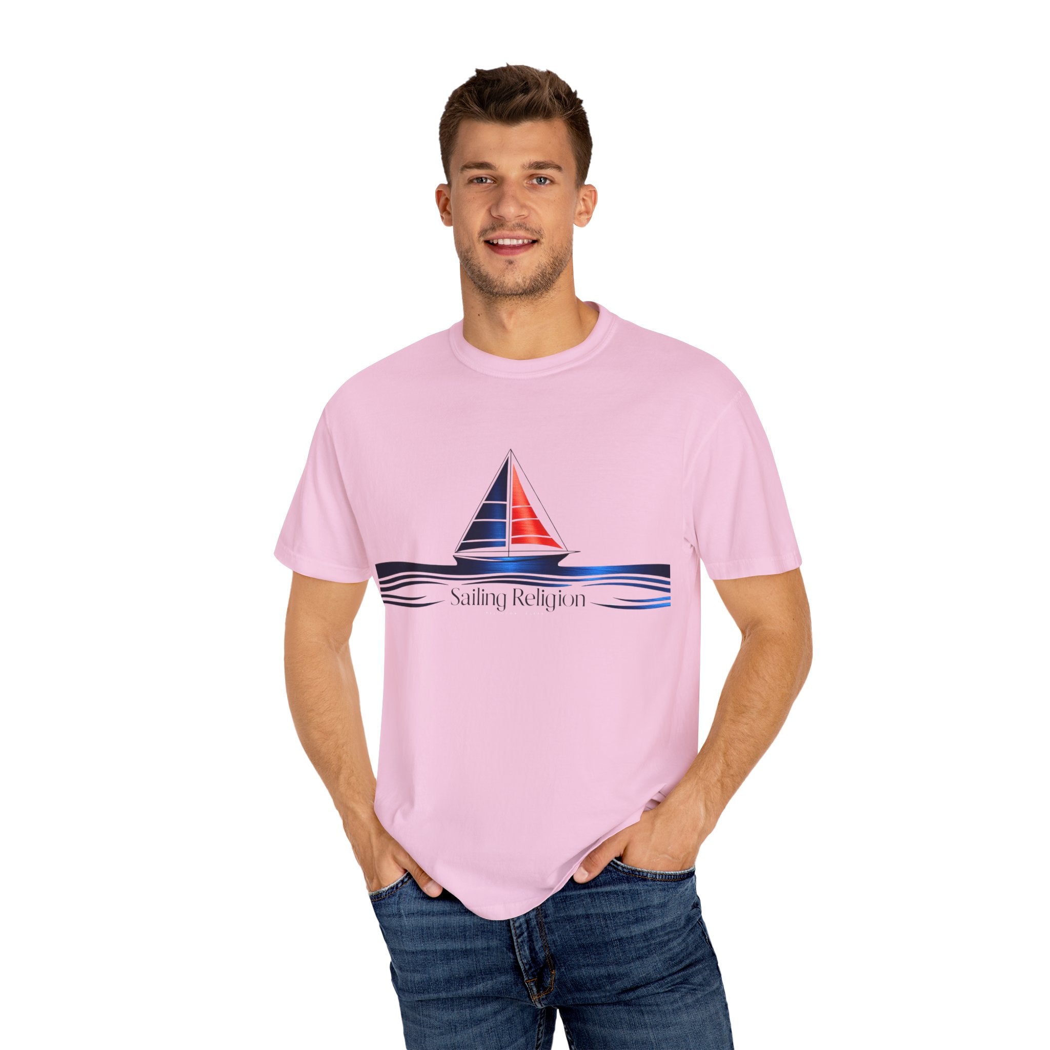 Sailing Religion single line designs T-shirt