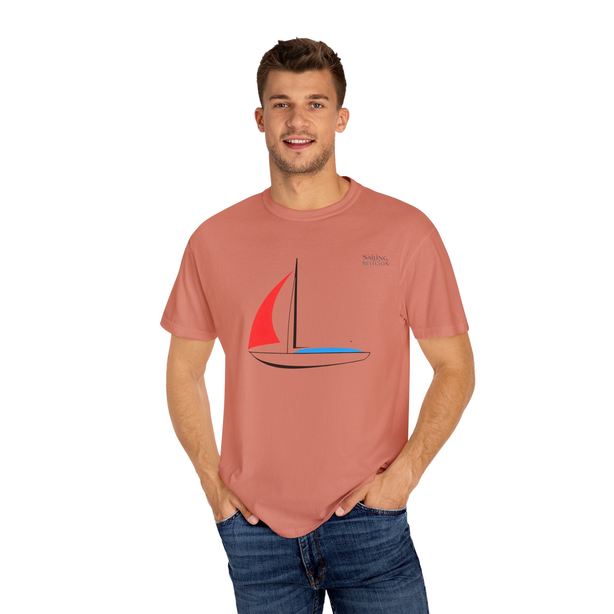Sailing Religion single line designs Unisex T-shirt