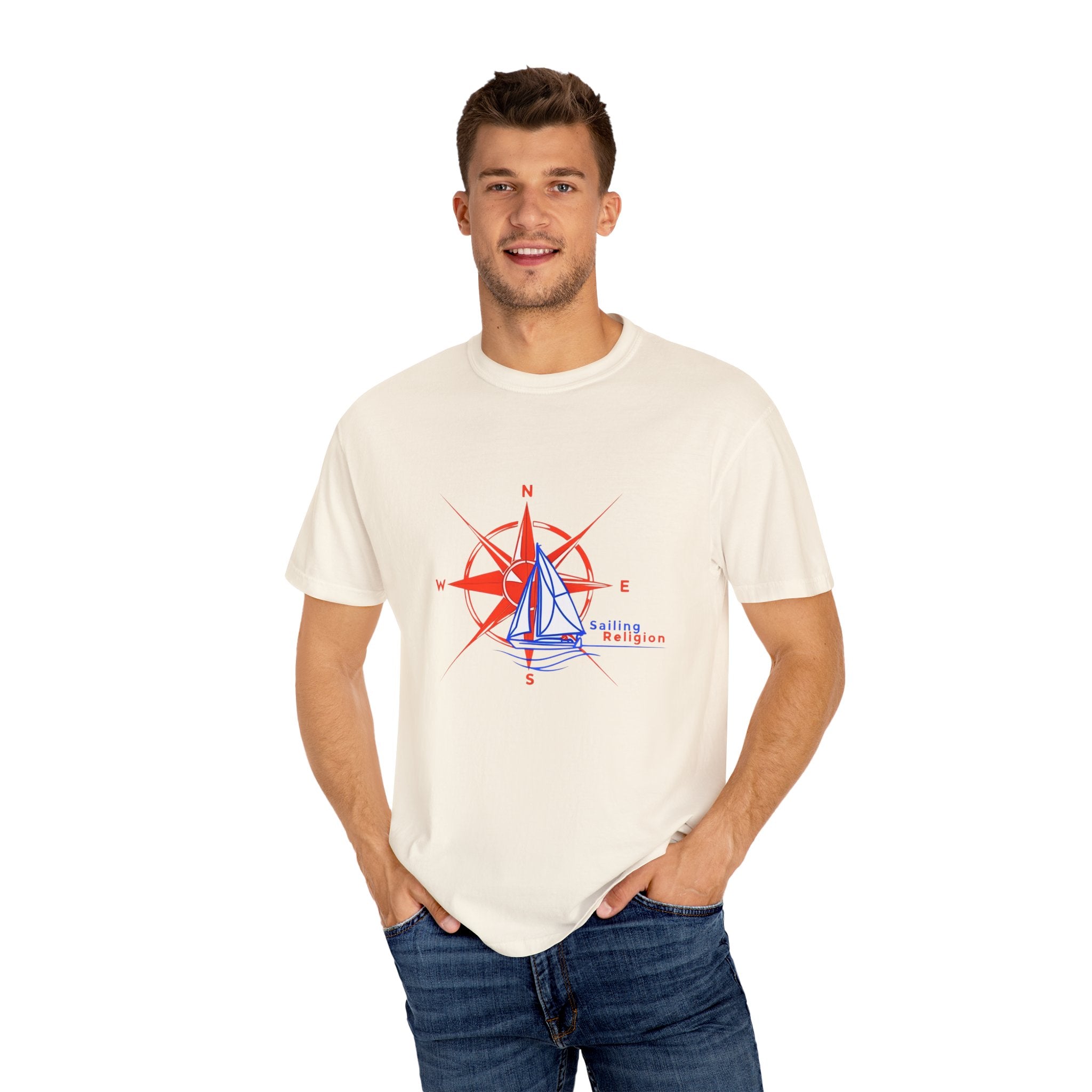 Sailing Religion single line designs Unisex T-shirt
