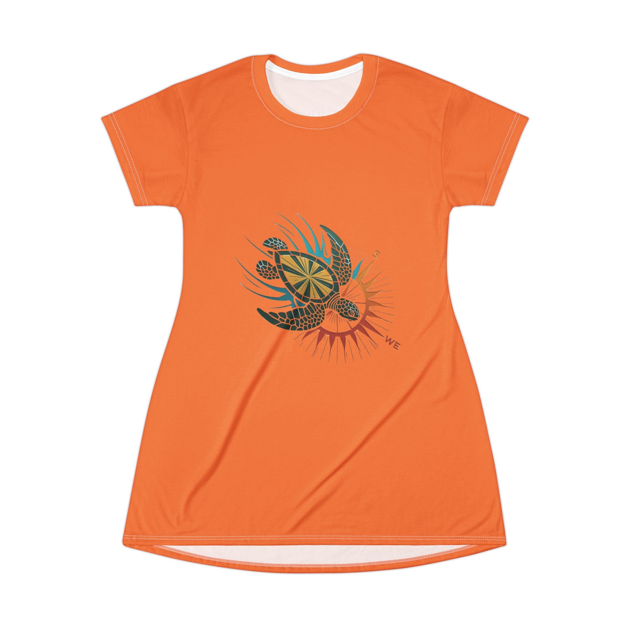 Sailing Religion T-Shirt Dress with Unique Graphic Design - Perfect for Summer and Casual Wear